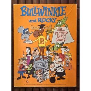Vintage 1988 Bullwinkle & Rocky Role Playing Party Game TSR 100% Complete